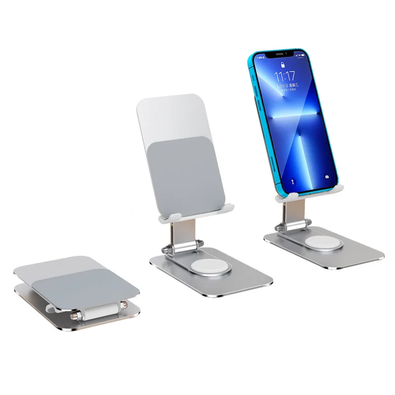 

2023 Phone Holder 360° Rotate Metal Desk Mobile Stand For IPad Adjustable Desktop Tablet Holderl Table Cell Phone Stand