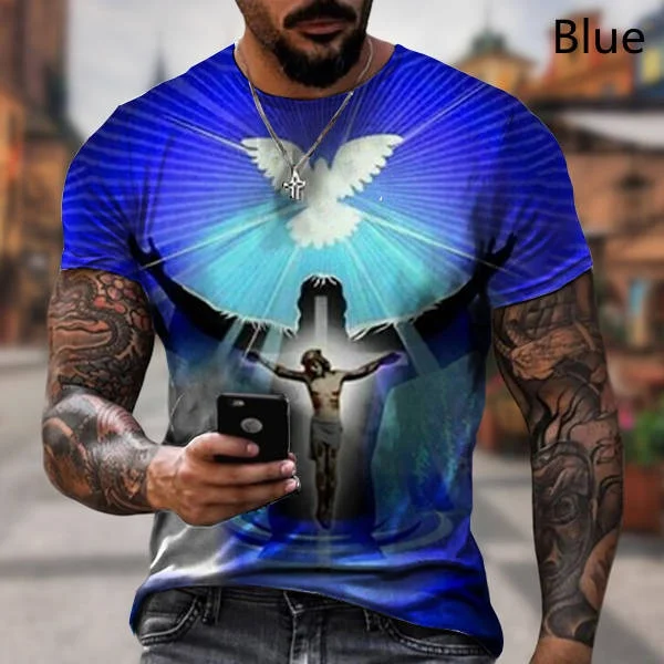 2022 God! The Cross Fashion 3D T-shirt About Jesus Love Everone Christian Men's T-shirt Plus Size XS-5XL