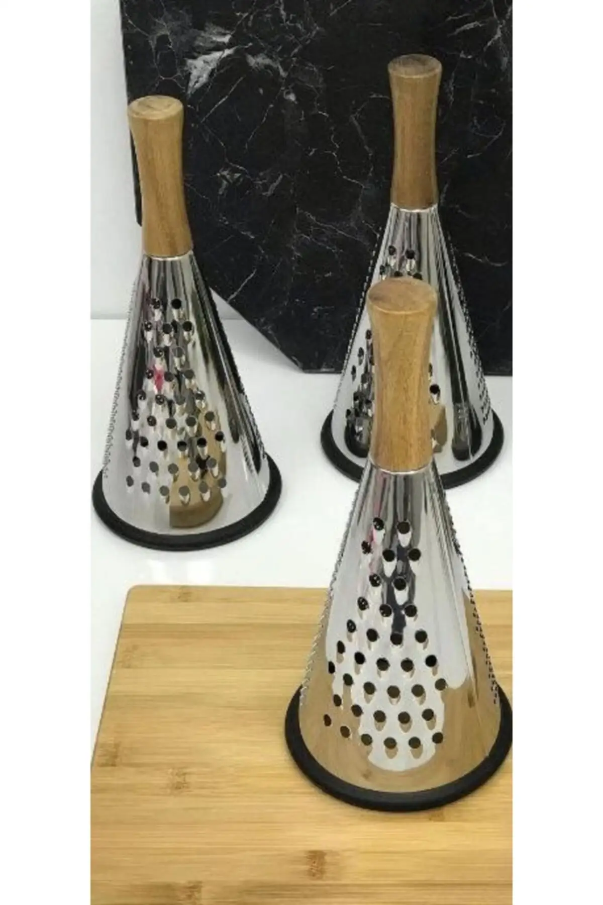 

Bamboo Handle Stainless Grater 4 Way