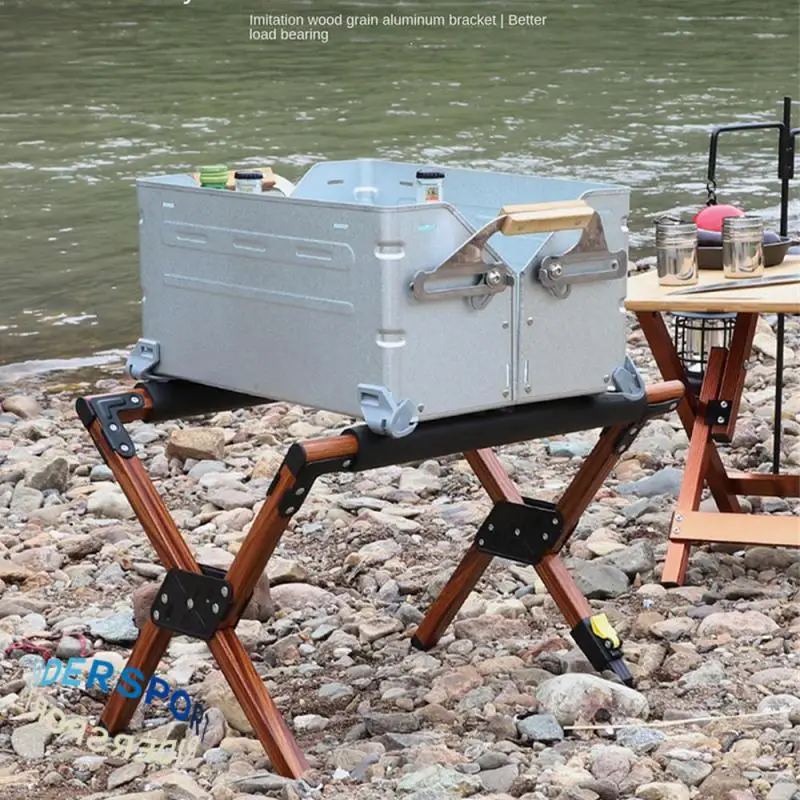 

Складная подставка-холодильник, походный складной держатель из сплава, для крепления чемодана, для кемпинга на открытом воздухе, для льда, подставка, ведро для пикника, барбекю