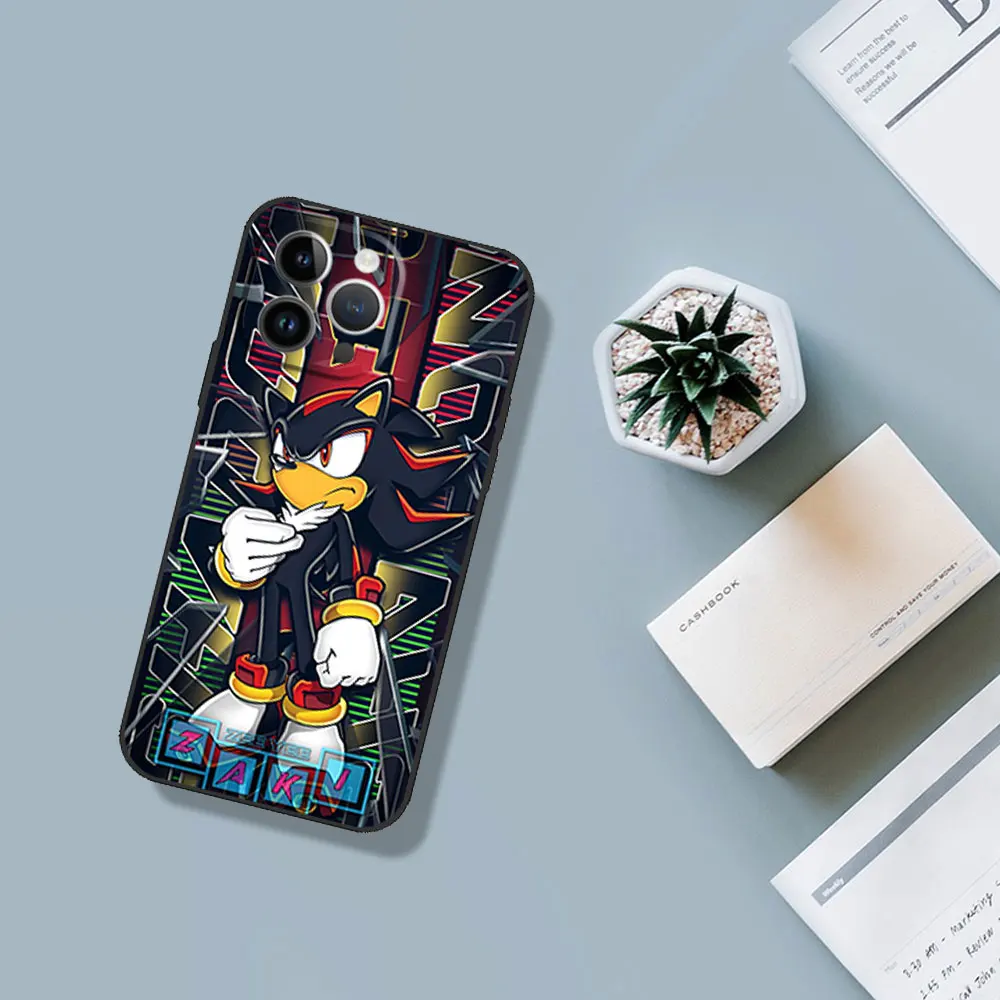 S-Sonics-S Чехол для телефона H-Hedgehog Samsung A03 A04 A05 S A13 A14 A22 A34 A53 4G 5G S22 S23 УЛЬТРА черный