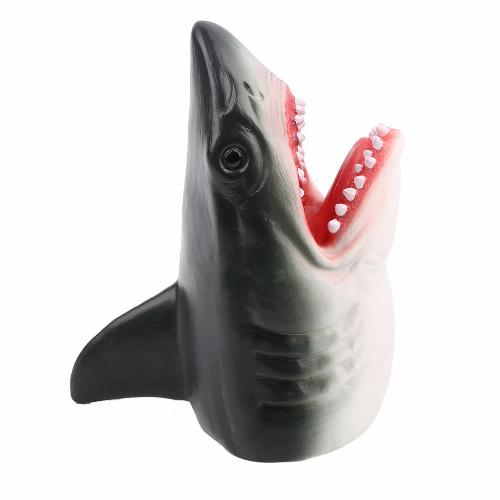 

PVC Shark Head Finger Puppet Toys Educational Model Gifts for Kid Children