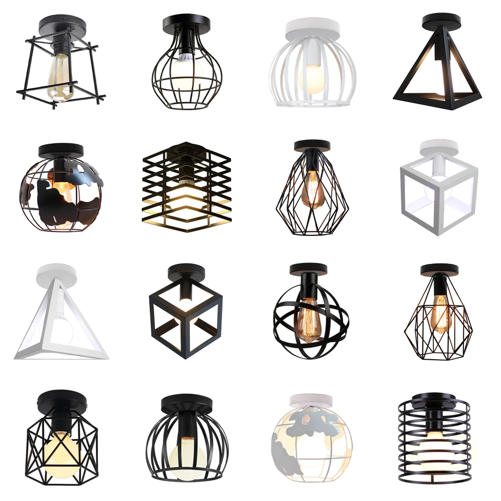 

Modern Nordic Minimalism Black Led Ceiling Light for Home Corridor Bedroom Decor Kitchen Interior Loft Ceiling Lamp Shade E27