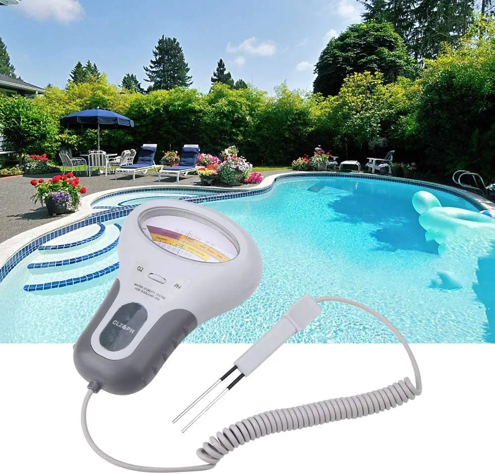 2-в-1 Тестер pH Хлора Устройство Для Тестирования Качества Воды Бассейна Аквариума