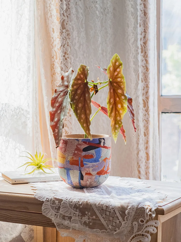

Matisse Ceramic Flower Pot Medium Art Creative Flowerpot Succulent Plant Orchid Green Radish Pot