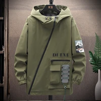 2022 new spring autumn mens jackets fashion casual hooded jacket outwear windbreaker hip hop coat youth top pullover clothing