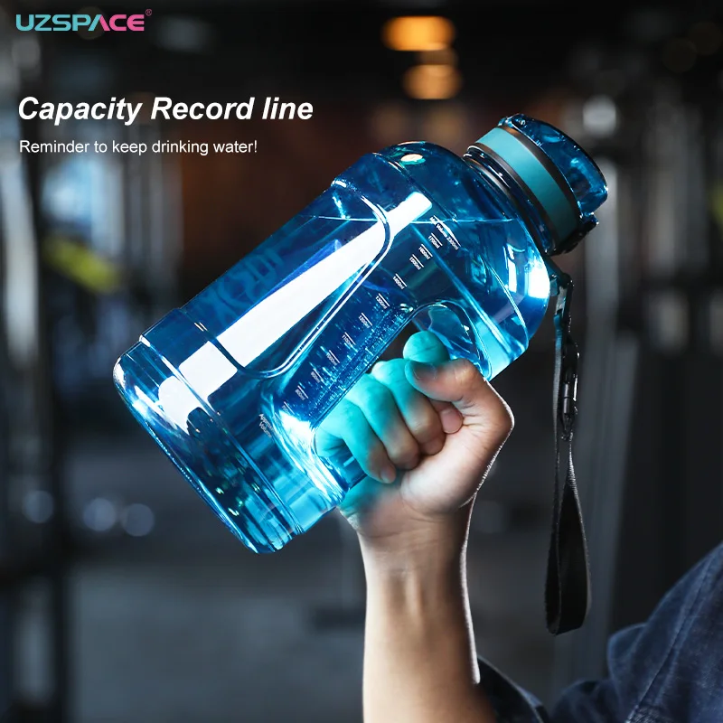 

2.3L 1600ML Water Bottle with Straw Clear Large-capacity Plastic Drinking Bottle Gym Tool Jug Tritan BPA Free Sports Cup