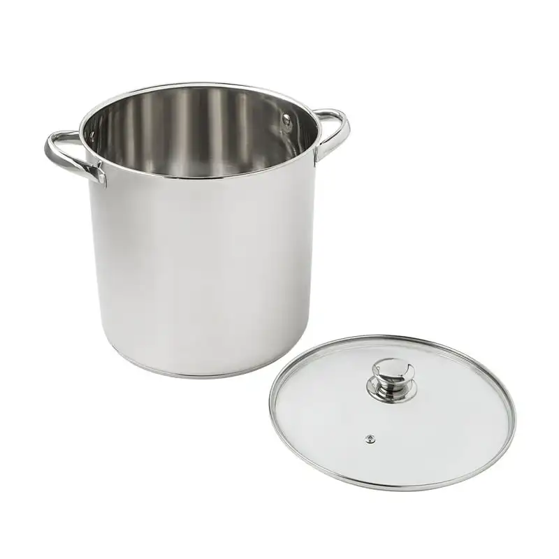 

Steel 12-Quart Stock Pot with Glass Lid Metal bundt cake pan Silicone kitchen accessories Aluminium pan Air fryer silicone liner