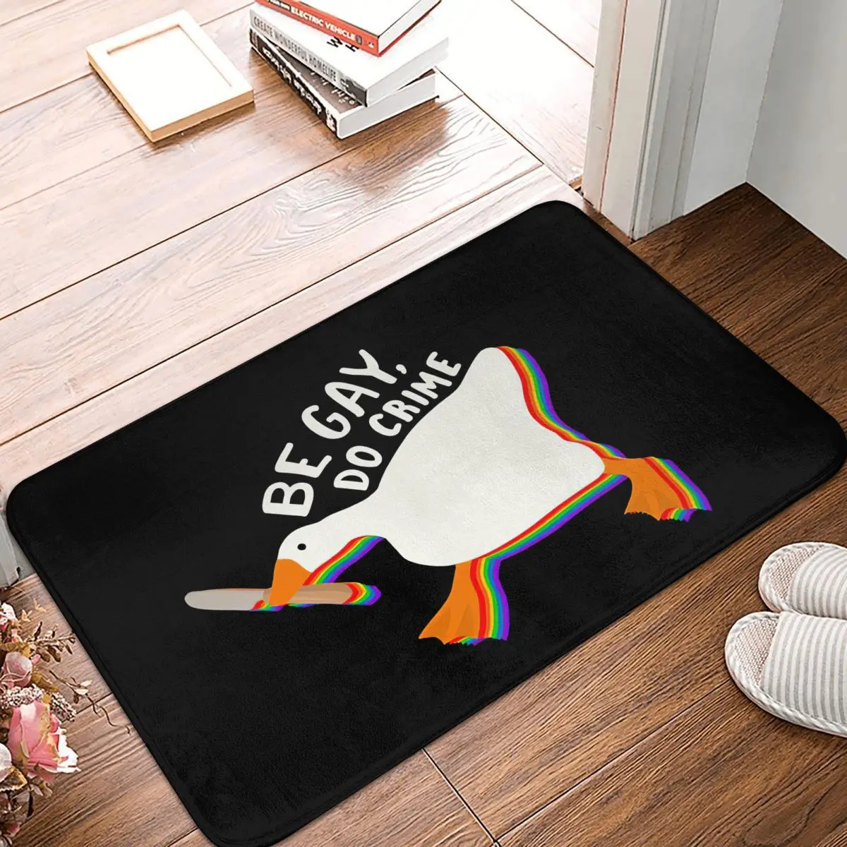 

Be Gay Do Crime Untitled Goose Lgbt Doormat Rug carpet Mat Footpad Bath mat Non-slip toilet Balcony Parlor durable Washable