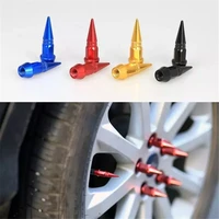 aluminum alloy car wheel tire valve caps spike shaped metal dust covers lid for automobiles motorcycles trucks bikes
