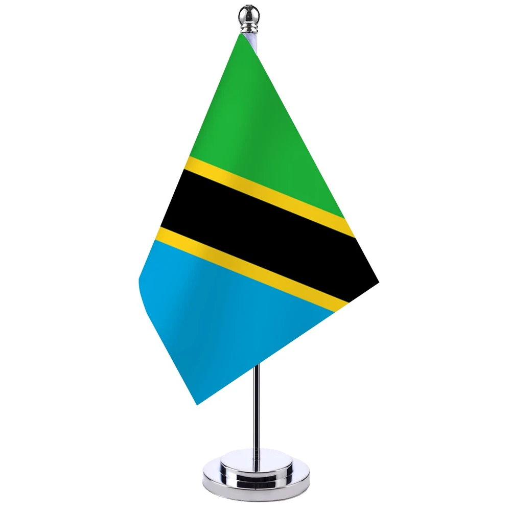 

Флаг для офисного стола, 14 х21 см, баннер Танзании, стойка для стола для кабинета, набор флагов Танзании, украшение для конференц-зала