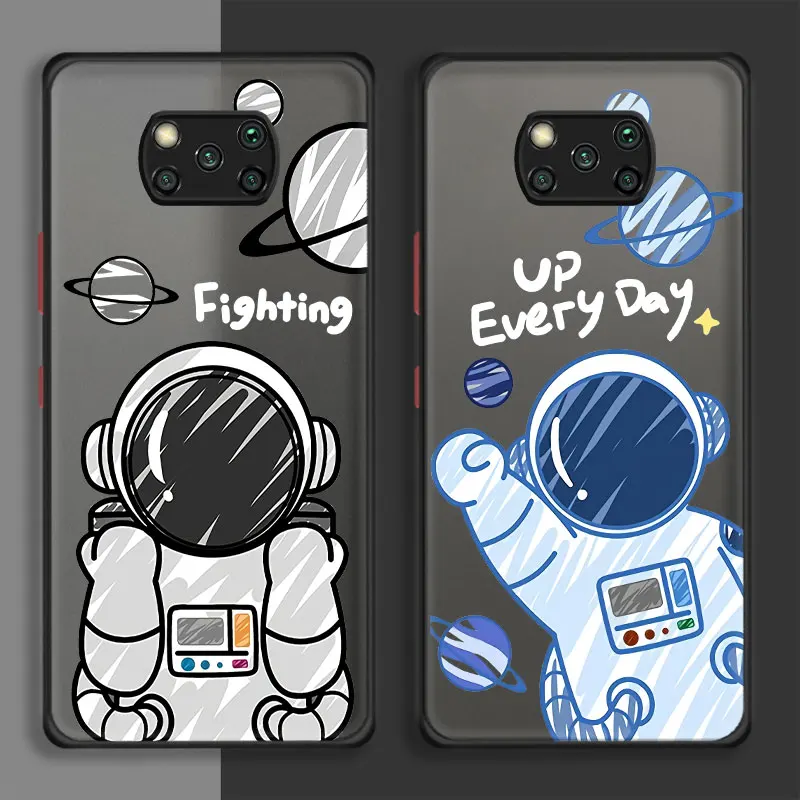 

Capa Case Coque for Xiaomi Poco X3 F3 M3 M4 X4 F4 Pro NFC GT X3PRO X3NFC 4G Phone Hard Back Planet Astronaut Star Space