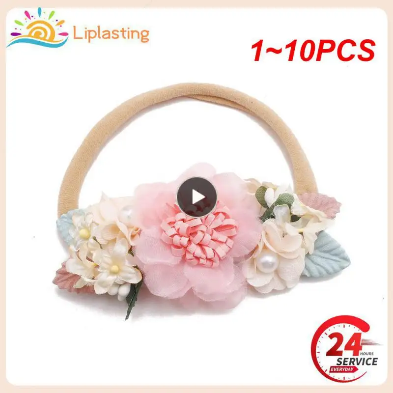 

1 ~ 10 шт. повязка на голову для маленьких девочек, милая детская эластичная повязка на голову, головной убор для новорожденных, повязка на голову с цветком, головной убор для малышей, Детские волосы