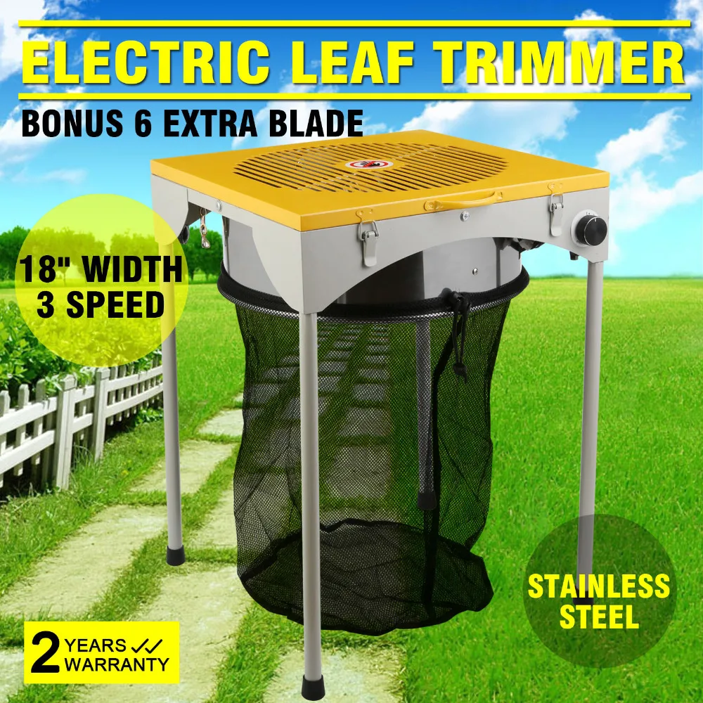 

VEVOR Leaf Bud Trimmer 18 inch Table Hydroponic 3 Speed Electric Leaf Bud Trimmer Trim Reaper W/ 6 Extra Blades Stainless Steel