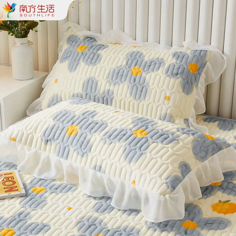 

Summer Ice Silk Pillowcase 48x74cm Pillowcase Set Home Latex Pillowcase Dormitory Single Home Decoration