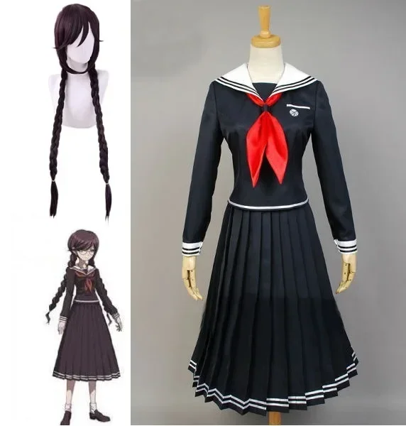 Игра Danganronpa Косплей Аниме Dangan Ronpa 2 костюм Touko Fukawa для косплея женская школьная