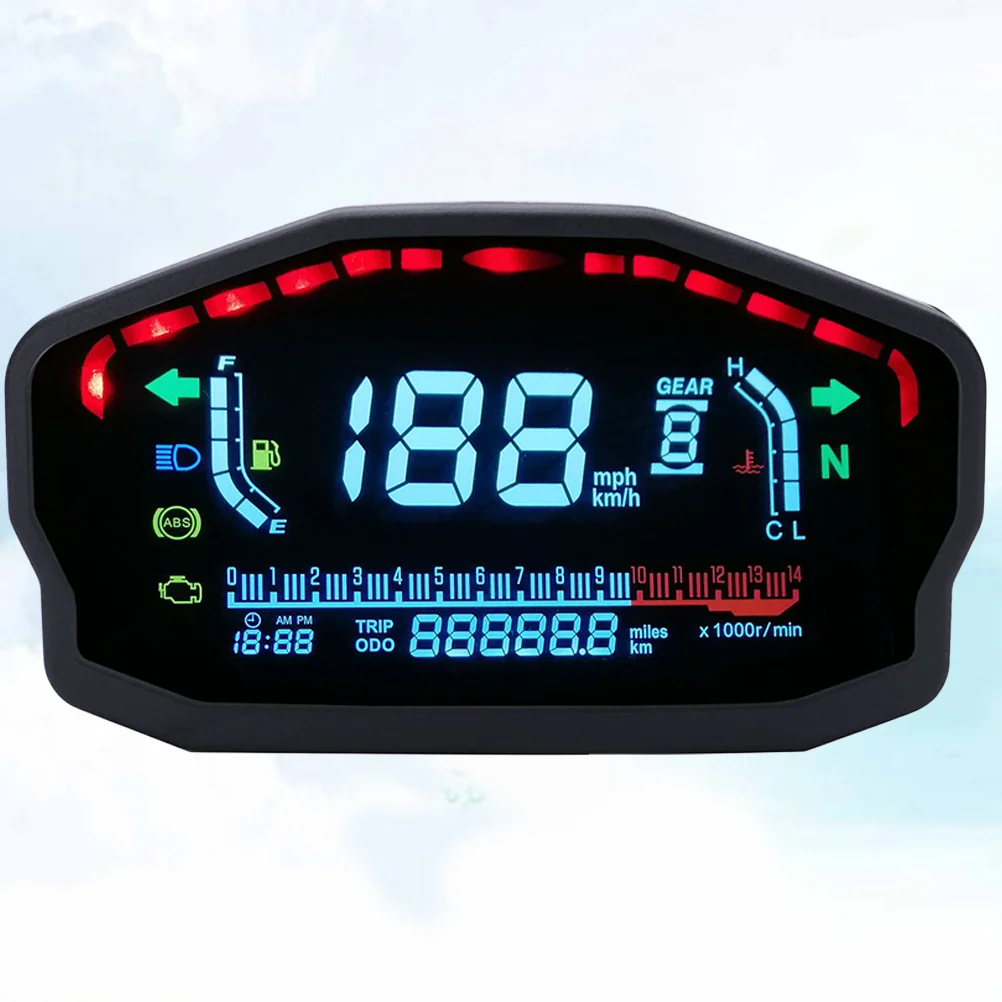 

Тахометр и одометр для мотоцикла, цифровой тахометр с ЖК-дисплеем, измеритель температуры воды, универсальные Принадлежности для мотоциклов