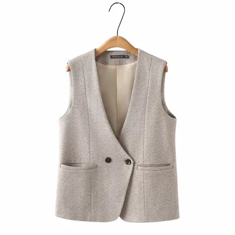 Женский полиэстер жилет BISENMADE