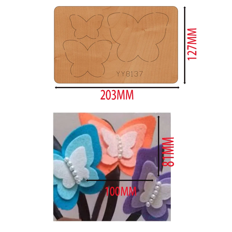 Нож-бабочка die YY8137 подходит для всех режущих машин на рынке высечек