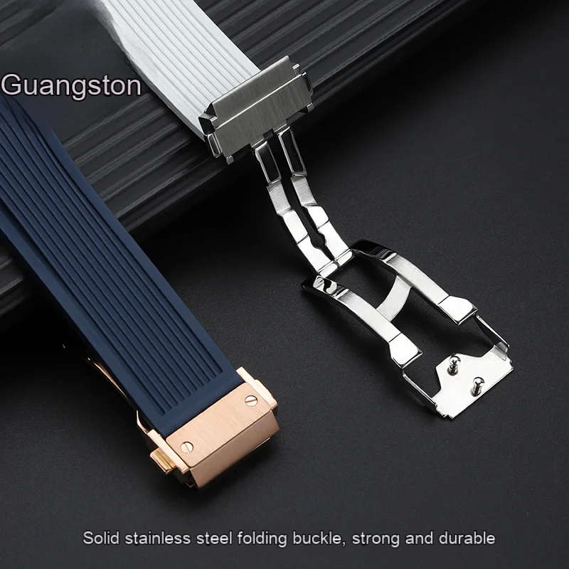 Ремешок резиновый для часов быстросъемный водонепроницаемый браслет HUBLOT