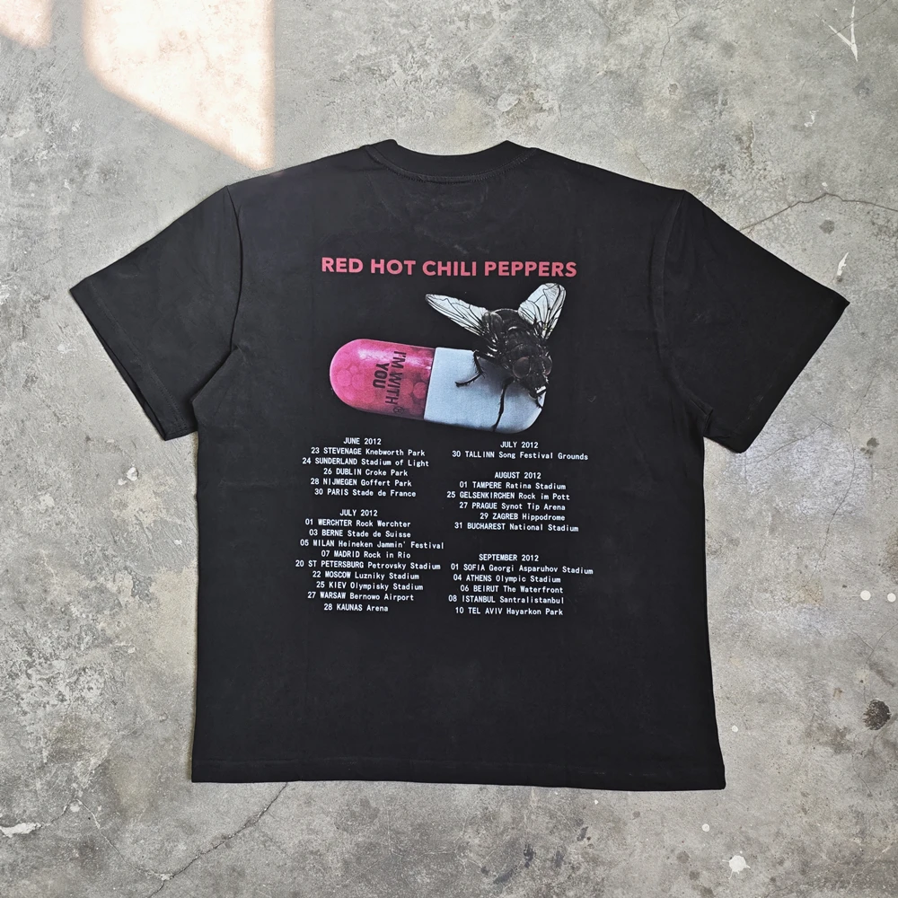 Винтажная мужская футболка в стиле рок-панк Yao888