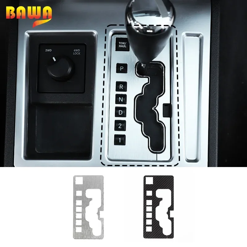 

Aluminum Alloy Gear Shift Panel Decoration Stickers Cover Interior Mouldings Accessories For Dodge Nitro 2007-2012