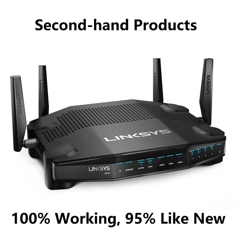 LINKSYS WRT32X AC3200 Dual-Band MU-MIMO DFS Smart Wi-Fi Gaming Router withKiller Prioritization Engine 1.8 GHz dual-core CPU