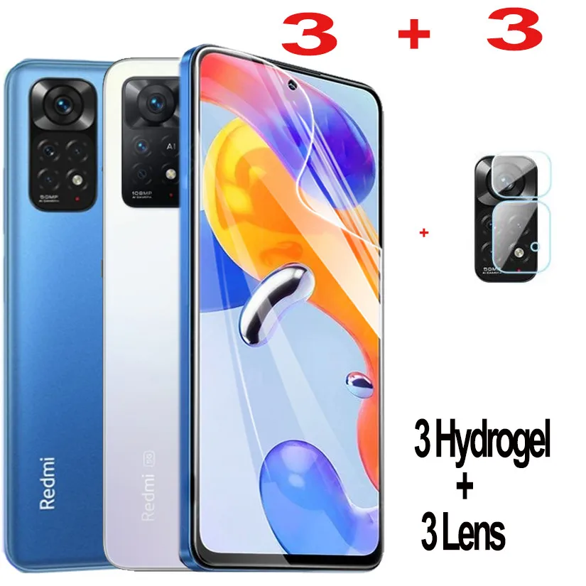 Redmi Note 11 Pro 5g Hydrogel Film+Camera Film For Xiaomi 12T Redmi Note 12 Pro 11S Screen Protector Film Xiaomi 12 11 Lite 5G NE 11T Pro Soft Film Redmi Note 12 11 Pro Plus 5g Not Glass