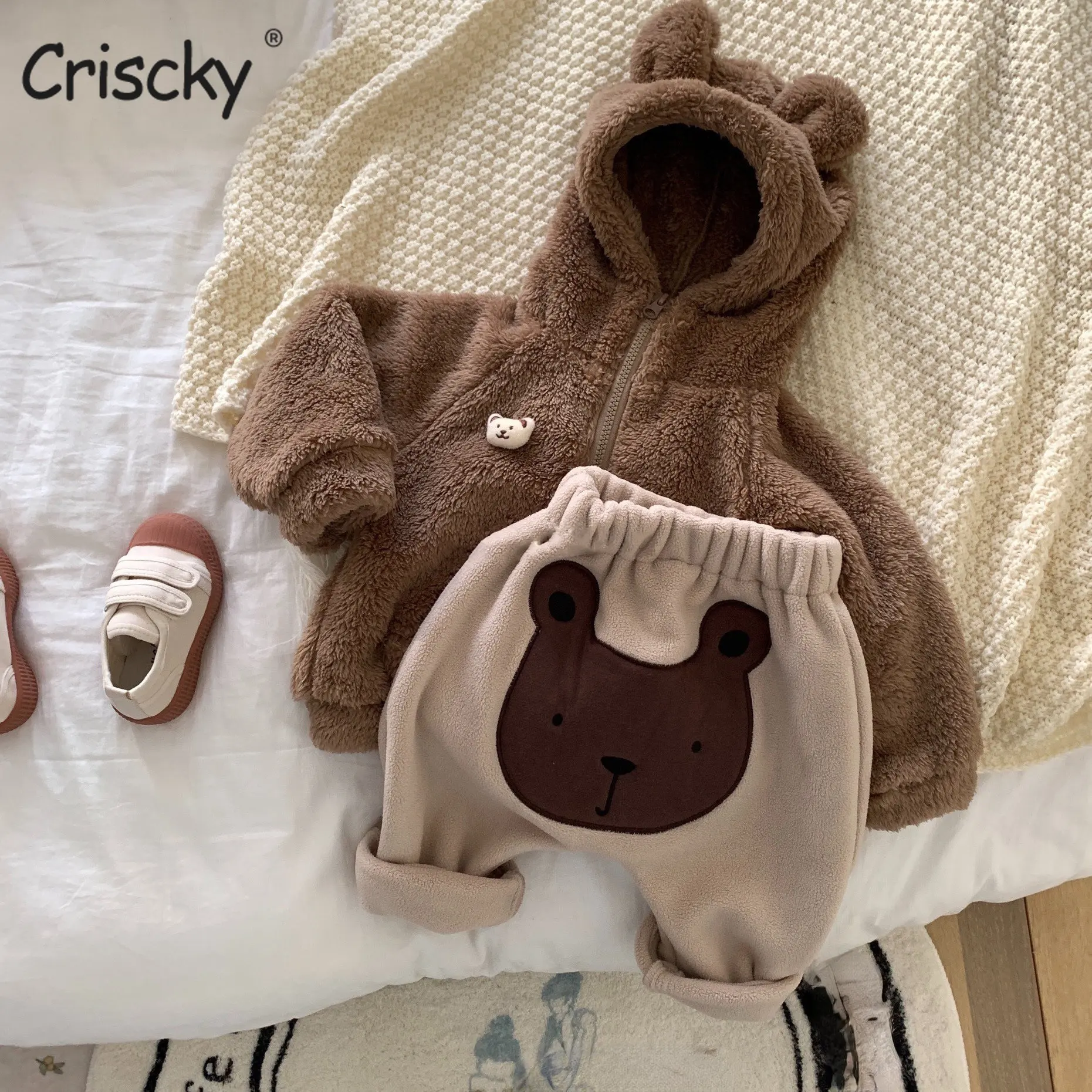 

Criscky Winter Baby Pants Boys Girl Cartoon Mid Waist Loose Children Toddler Keep Warm Cute Pants Newborn Kids Pants