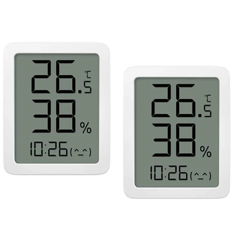 

FULL-Indoor 2Pack Thermometer Digital Hygrometer HD Large Screen Humidity Gauge High Precision Temperature Sensor Record