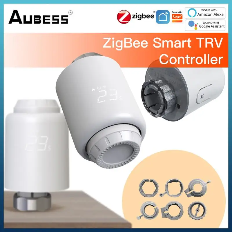 

Tuya Smart ZigBee Thermostatic Radiator Smart Home Wireless Remote Control Thermostat Voice Control Via Amazon Alexa Google Home