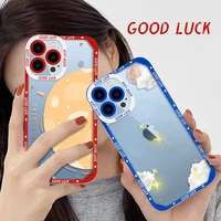 cute colorful clouds case for iphone 13 12 11 pro max x xr xs max 7 8 plus se2022 shockproof soft tpu shell fundas back cover