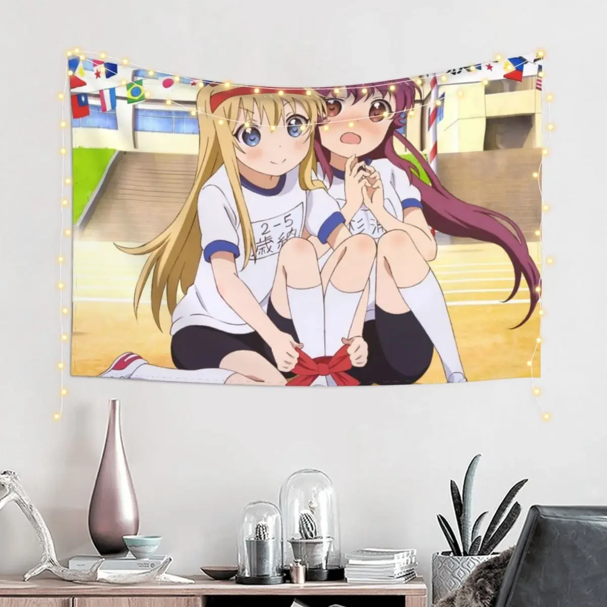 Yuru Yuri - Toshinou Kyouko &amp Sugiura Ayano Гобелен Аниме Декор Украшение дома Украшения комнаты