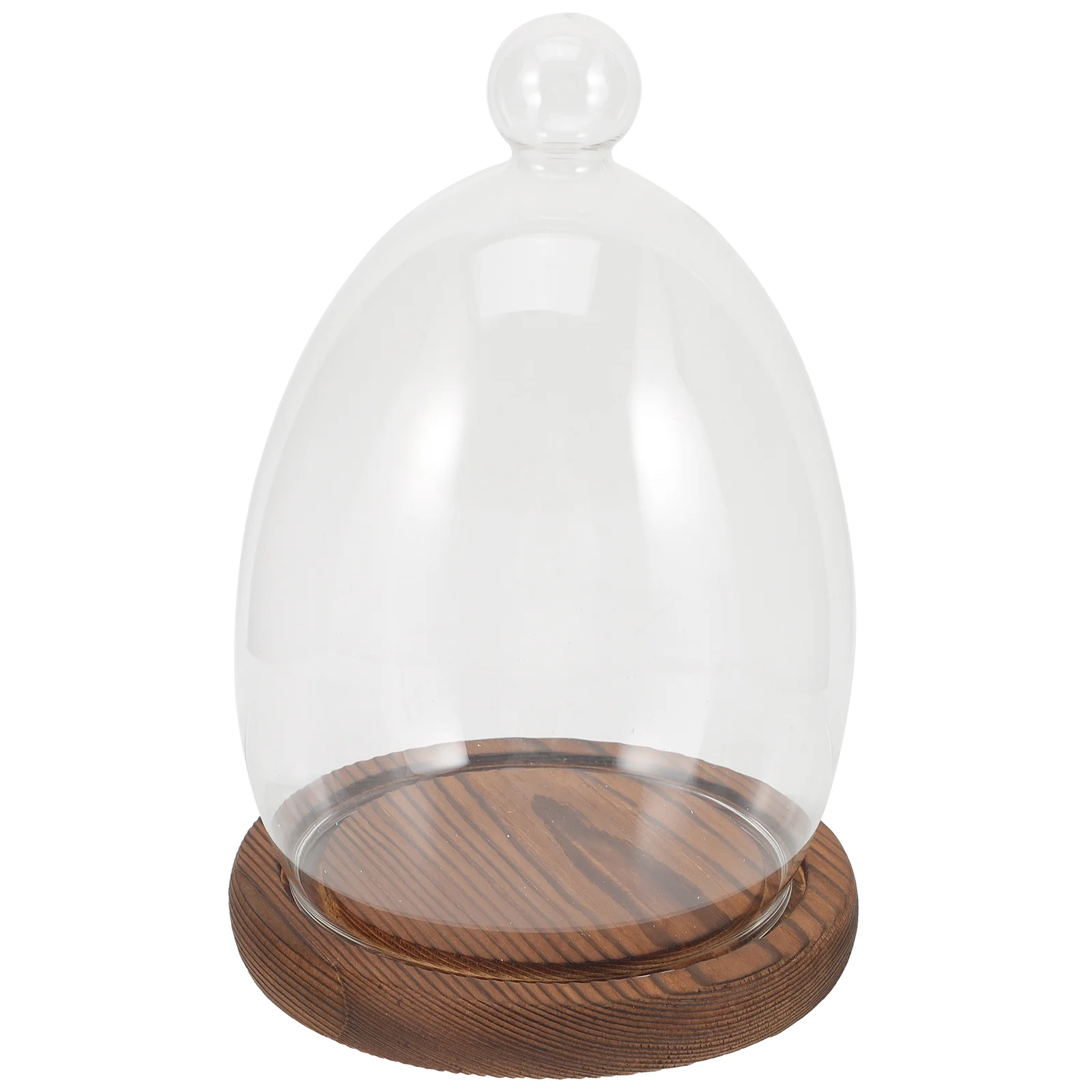 

Wood Decor Cake Glass Cover Dome Display Case Glass Cloche Eternal Flower Cover Glass Bell Jar Bell Jar Display