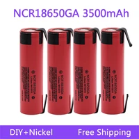100 original 18650 battery ncr18650ga 3 7v 3500mah 18650 lithium rechargeable battery for flashlight battery diy nickel