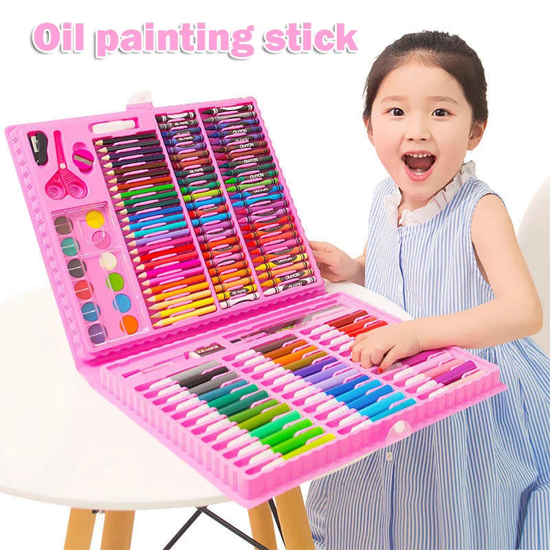 

42/86pcs Count Non Toxics Crayons Set Easy to Hold Color Pen Safe for Children Kids Boy Girl Painting Drawing Kit Stationery