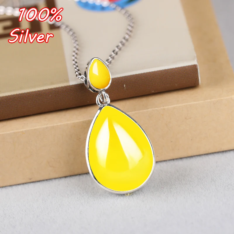 

Small 4*6mm Big 13*18mm 100% 925 Sterling-Silver Color Gold-Plated round pendant Blank with honeyed ambe turquoise