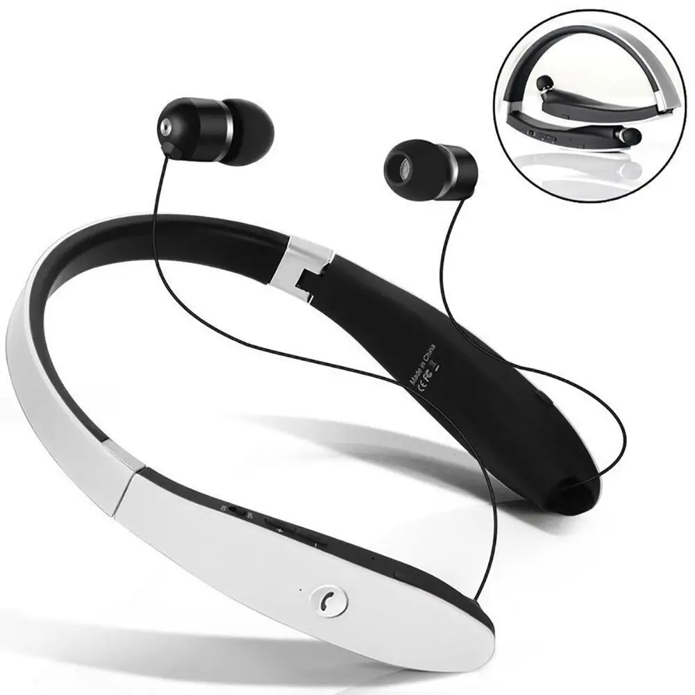 

New SX-991 Wireless Sports Neckband Folding Telescopic Wired Bluetooth-compatible 5.0 Stereo Earphones Headphone With microphone