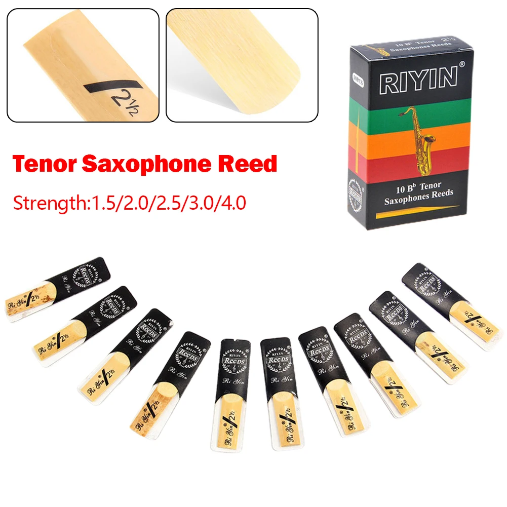 

10pcs Bb Tenor Saxophone Reeds Strength 1.5 2.0 2.5 3.0 3.5 4.0 Sax Saxophone Reed Woodwind Instrument Accessories