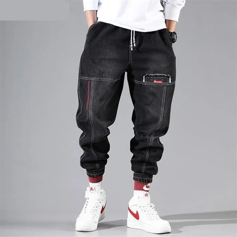ICCLEK 2021 New Tooling Jeans Men's Jeans Light-colored Hip-hop Pants Loose-fitting Pants Fashion Harem Pants Men Jeans Pants