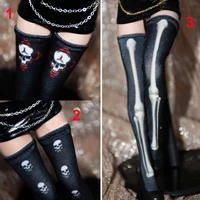 3 color girl toys 16 scale sexy high stockings sport socks bad girl skeleton leg bone printed for 12 female action figure body