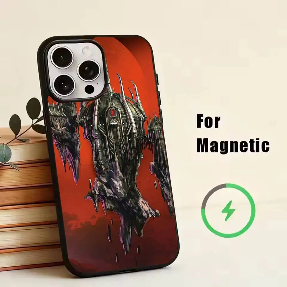 Фото Чехол для телефона D-Doom Dark Ages Game для iPhone 11, 12, 13, 14, 15, 16, 17 Plus, Pro, Max с поддержкой беспроводной зарядки №5