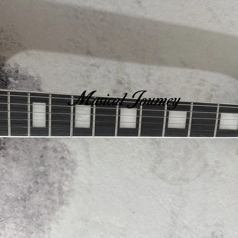 Фото Электрогитара Custom OEM с полым корпусом, желтая, на заказ, с двумя звукоснимателями HH Humbucker, 6 струн №4