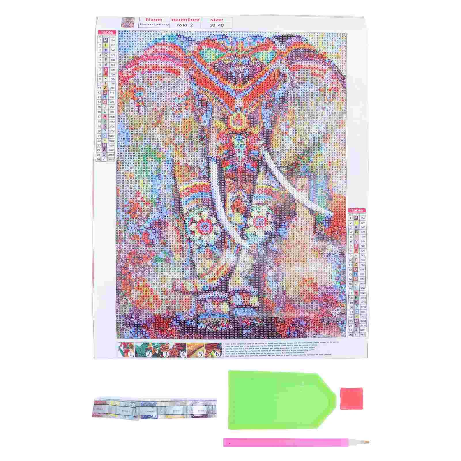 

Diamond 5D Kits Painting Rhinestone Kit Diy Home Elephant Pattern Cross Pictures Diamonds Paintings Embroidery S Drill Crystal