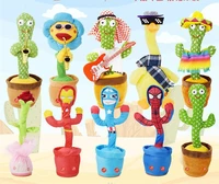birthday present dancing cactus electron plush toy soft plush doll babies cactus that can sing and dance voice interactive bled