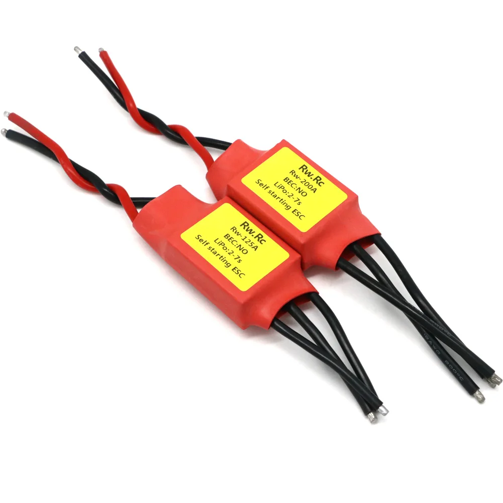 RW.RC самопусковой бесщеточный ESC 10A / 30A 60A 80A 125A 200A с платой драйвера без PWM для