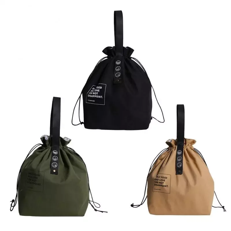 

Bag Waterproof Stain Resistant Office Worker Student Jane Bound Handbag Canvas Tooling Style Insulation Lunch Box