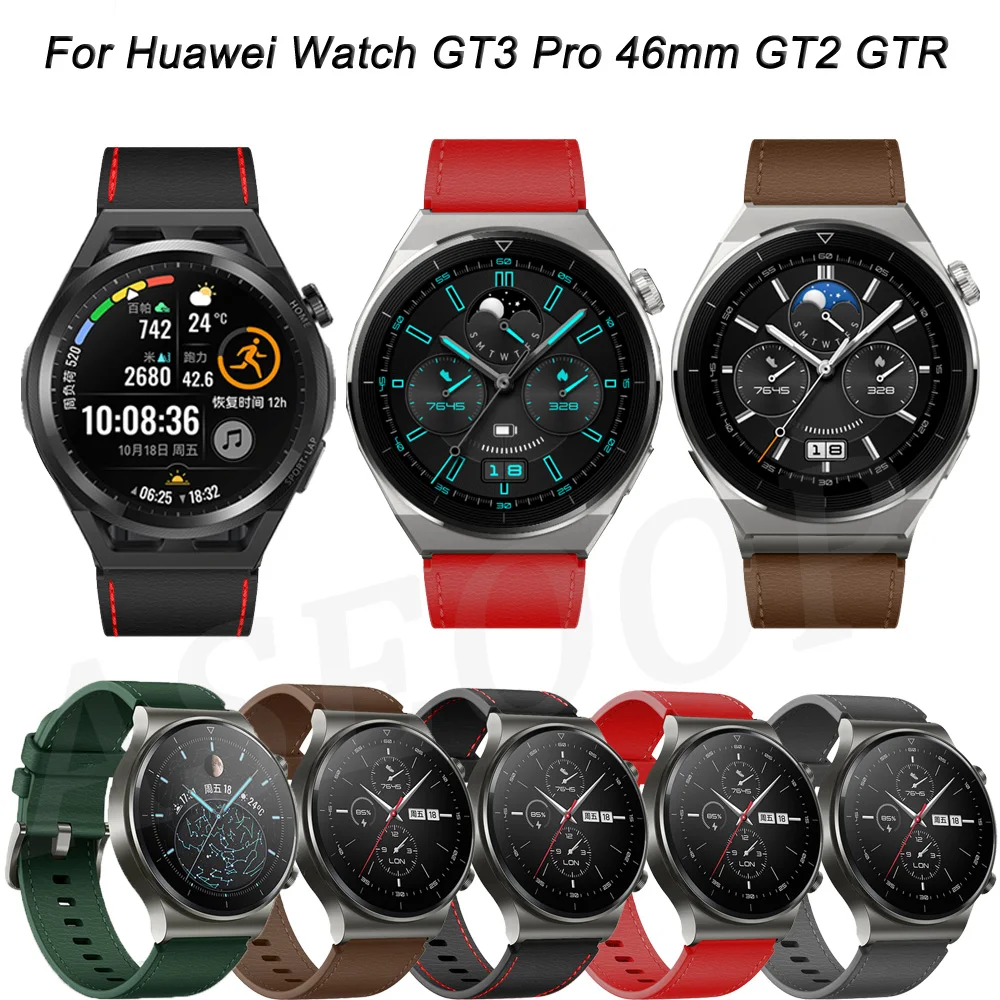 

Ремешок кожаный GT2 Pro для Huawei Watch GT 3 46 мм, Официальный спортивный оригинальный сменный Браслет для наручных часов, 22 мм