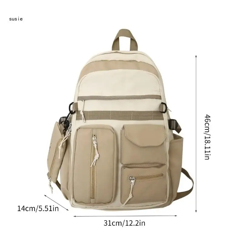 X7YA Модный нейлоновый рюкзак с несколькими карманами для школы и путешествий