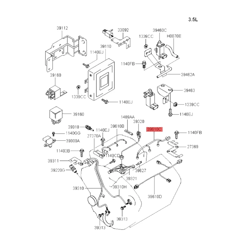 39610-39030 Автомобильная Катушка зажигания проводка для Hyundai XG350 Santa Fe Kia Opirus Amanti 2001-2006